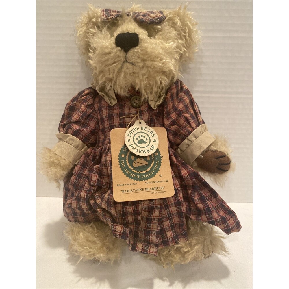 10" Boyds Bears Baileyanne Bearhugs Archive Collection 99718V Signed Tag